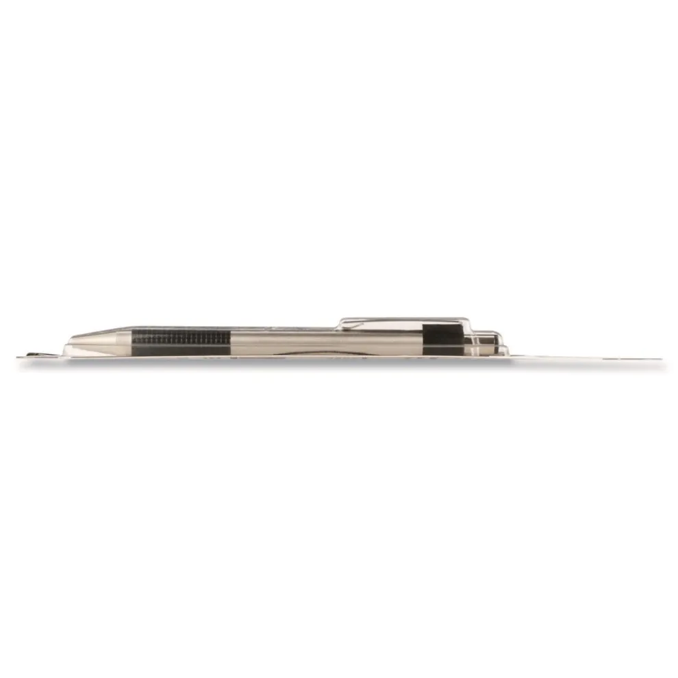 Zebra F-301 Ballpoint Pen, Retractable, Fine 0.7 mm, Black Ink, Stainless Steel/Black Barrel