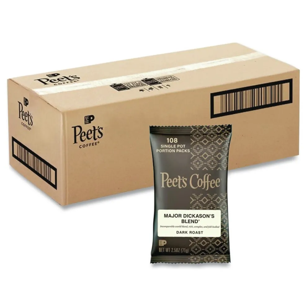 Peet's Coffee & Tea 504916 2.5 oz. Major Dickason's Blend Coffee Fraction Packs (18/Box)