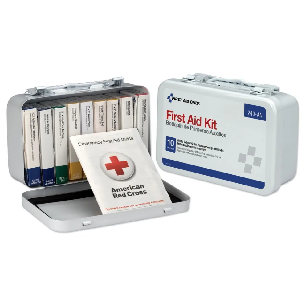 First Aid Only ANSI/OSHA Compliant Unitized First Aid Kit for 10 People with Metal Case (1-Kit)